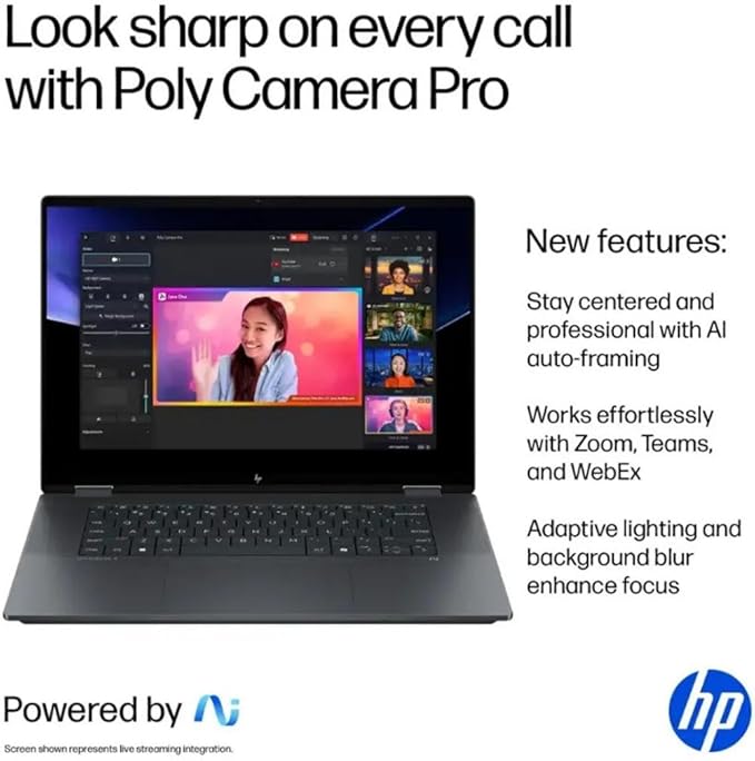 HP OmniBook X Flip 16 2-in-1 Laptop: 16" FHD+ Touchscreen, Intel Core Ultra 7 (NPU 47 Tops), 16GB RAM, 1TB SSD, Intel Arc 140V GPU, Copilot+ PC, Eclipse Gray, W/Pen Accessories, Windows 11