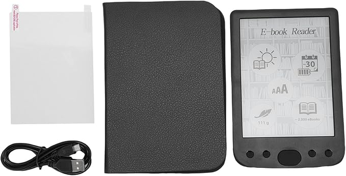 Yoidesu 6 Inch E Reader Digital Reader Electronic Book Reader with 800x600 High Resolution Screen Multifunctional Navigation Buttons for PDF EPUB TXT DOC FB2 MOBI (16GB)