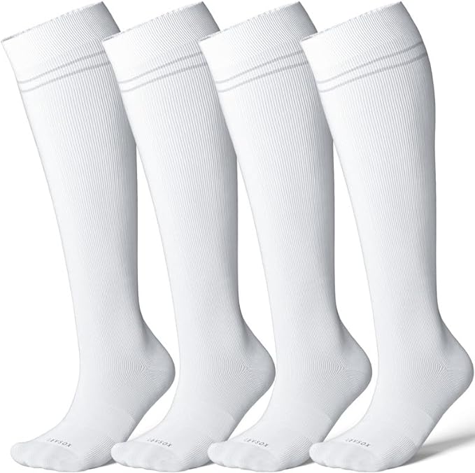 LEVSOX Compression Socks for Pregnant Women 20-30 mmHg Knee High Cute Funny Mens Supports Socks for Nurses, Medical, Travel