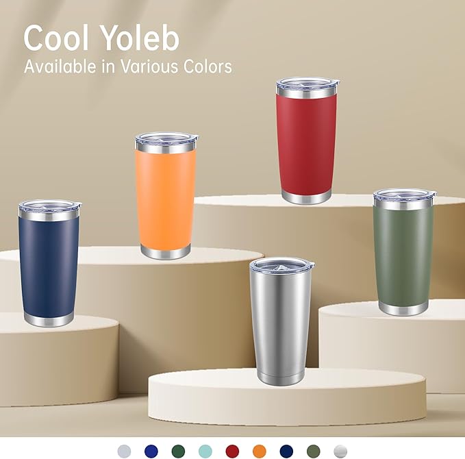 20 oz Tumblers Bulk Stainless Steel Tumbler with Lid Double Wall Vacuum Insulated Coffee Mug 20oz Powder Coated Cup for Hot and Cold Drinks, Army Green, 12 pack