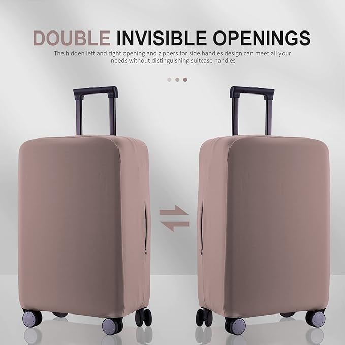 Travel Luggage Cover - Scratch-Resistant Fit 19-31 Inch, Khaki, XL(28-29 inch)