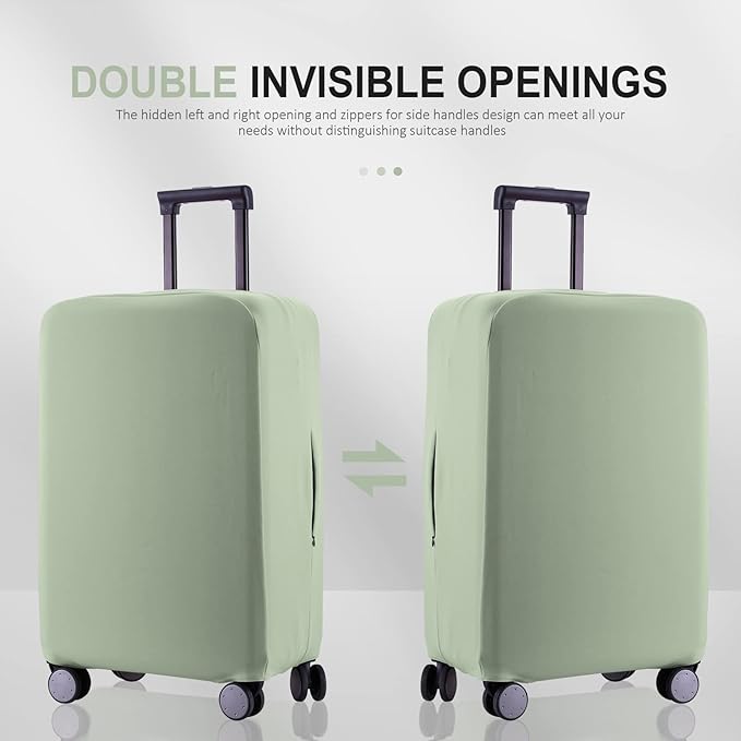 Travel Luggage Cover Suitcase Protector Scratch-Resistant Fit 19-31 Inch Suitcase, Not Included Suitcase (Cyan, M(24-25 inch))
