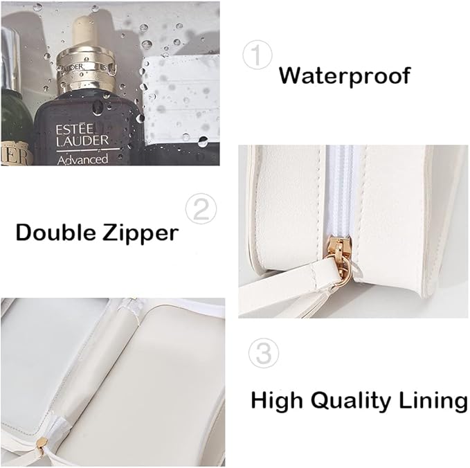 Clear Makeup Bag Small, TSA Approved Portable Toiletry Bag with Zipper Cosmetic Travel Bag Makeup Organizer Case Mini Makeup Pouch for Purse Car Organizer Bag for Women Men