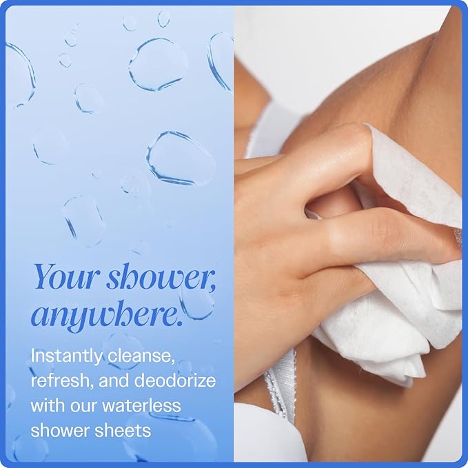 On-the-Go Body Cleansing Cloths Unscented - 30 CT Large, Biodegradable Wipes for Instant Freshness - Perfect for Travel, Post-Workout, and Quick Clean-Ups