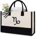 TOPDesign Embroidery Constellation Canvas Bag for Women (Capricorn)