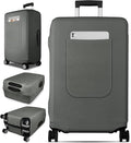 Slohif Luggage Cover for Suitcase Tsa Approved Protector - Luggage Sleeve Suit Case Cover Travel Stretch Large Baggage Case Protective Washable Fit 22-24 Inch Gray
