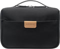 LEVEL8 Travel Toiletry Bag for Women Men, Travel Organizer Water Repellent, Makeup Organizer with Hang Hook for Travel Accessories, Large/Black