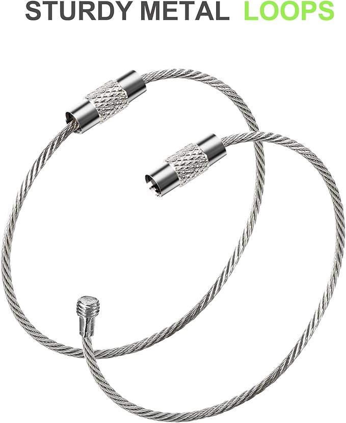 8 Pcs Luggage Tags for Suitcases, 26 Initial Letter Travel Luggage Baggage Identification Labels ID Tags Fully Bendable Tags with Stainless Steel Loop (Letter A, Green)