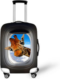 Giraffe Funny Travel Luggage Cover Anti-scratch Dust-Proof Baggage Suitcase Protector Fits 22-25 Inch Luggage