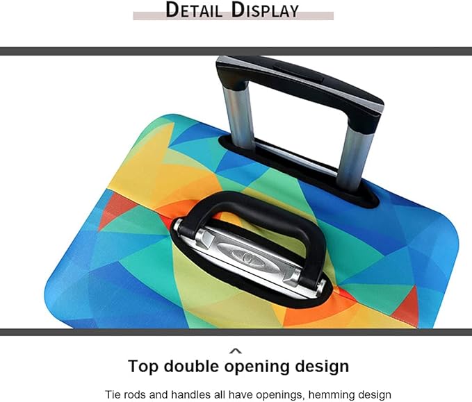 MosaiRudo Thicker Luggage Cover Elastic Suitcase Cover Protector Fits 18-32 Inch Suitcase Travel Accessories (TKM0071, L)