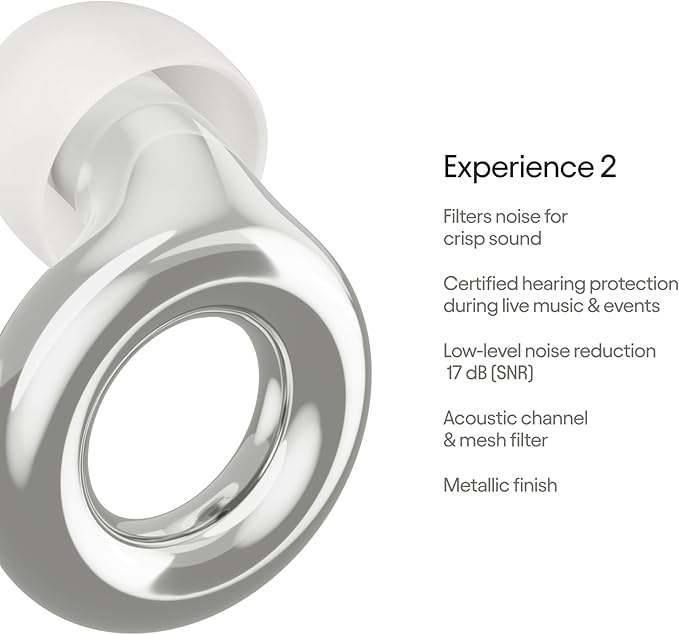 Loop Earplugs Experience Bundle Loop Experience 2 + Link | Reusable Ear Plugs for Live Events, Festivals, Motorcycles, Noise Sensitivity & More | 18 dB Noise Reduction