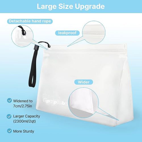10 Pack TSA Approved Toiletry Bag, Clear Travel Toiletry Bag, Quart Size PEVA Leakproof Makeup Cosmetic Bag for Toiletries Traveling Trips, Carry on Airline Compliant Bags for Men & Women