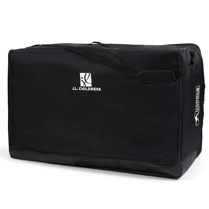 J.L. Childress Universal Stroller Travel Bag for Airplane - Fits Most Baby Strollers, Flying Essentials, Airport Accessories for Gate or Luggage Check, AirTag Compatible - X-Large PLUS, Padded