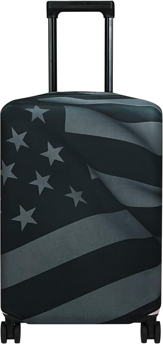 Explore Land Travel Luggage Cover Suitcase Protector Fits 18-22 Inch Case (Flag, S)