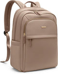 Travel Backpack for Women Personal Carry On Bag Business Weekender Hiking Multilayer Laptop Bag,16 Inch,Brown