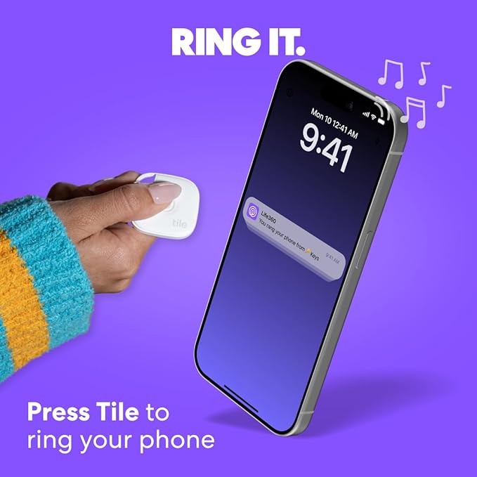 Tile by Life360 Mate - Bluetooth Tracker, Keys Finder and Item Locator for Keys, Bags and More. Phone Finder. Both iOS and Android Compatible. 1-Pack (Navy Blaze)