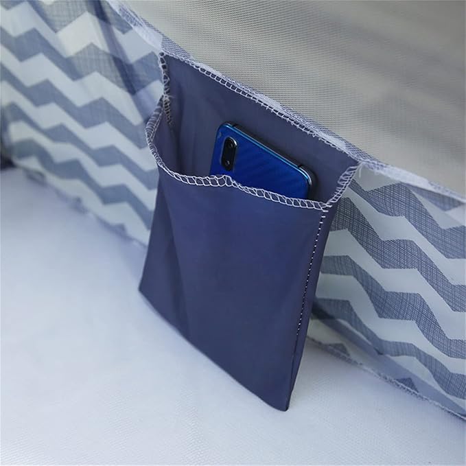 CdyBox Folding Mosquito Net Tent Canopy Curtains for Beds Home Bedroom Decor (Blue, 1.5X2.0m)