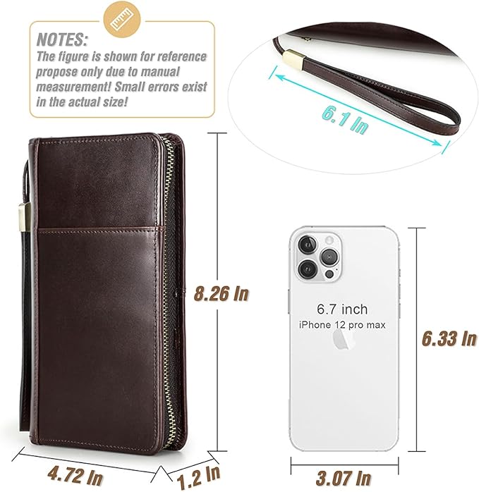 Top Grain Leather Customizable Travel Passport Wallet Holder for Man & Woman, Handmade for 4 Passports & Multi Cards, RFID Blocking Large Capacity for Cards/Passports/Tickets