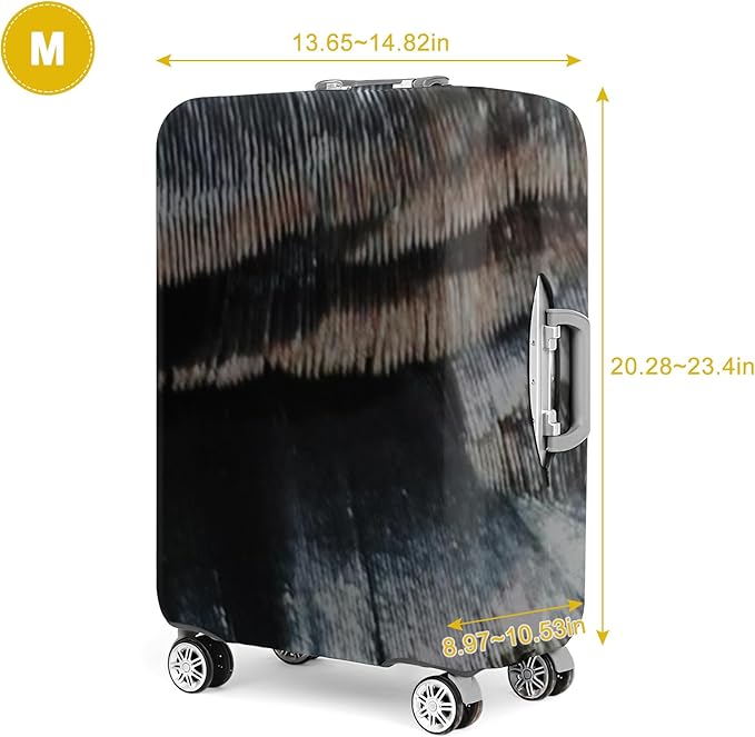 24 Inch PVC Luggage Protector Covers for TSA Approved Clear Suitcase Cover Protector Transparent Luggage Protective Cover Set (Painting, Suitable for 23"-24")