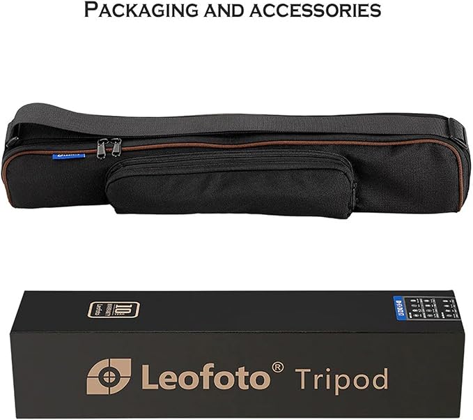 Leofoto Professional Camera Tripod, 63.4" Compact Carbon Fiber Tripod for DSLR Video Camcorder, 3 Leg Sections, 360° Ball Head, Max Load 20KG/44Lb (LS-323CX+LH-40)