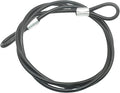 8FT 6mm Stainless Steel Security Cable Lock,Braided Steel Vinyl Coated Safety Cable Luggage Lock,Flexible Steel Cable Security Wire Rope Double Loop