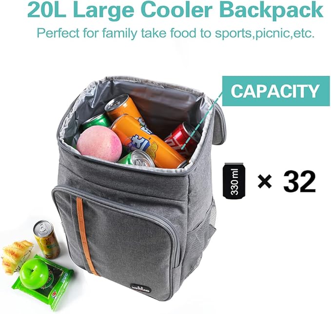 CODOBON Cooler Backpack 20L Insulated Backpack Coolers Lightweight Leak-Proof