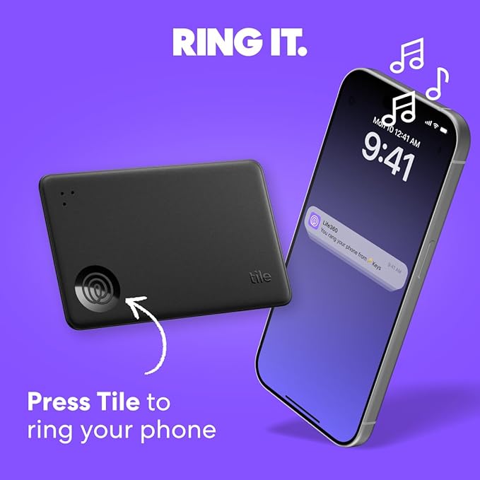 Tile by Life360 Slim - Wallet Finder, Bluetooth Tracker and Item Locator for Luggage Tags, Passports and More. Both iOS and Android Compatible. Phone Finder. 1-Pack (Green Surf)