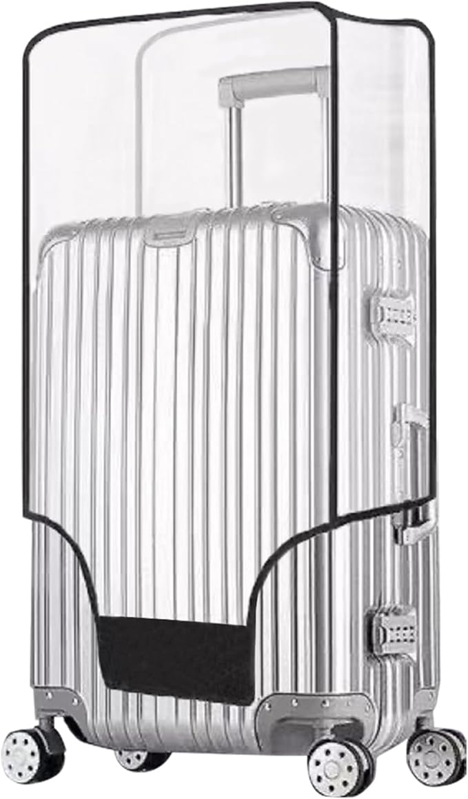 Clear Suitcase Cover - 20 24 26 28 30 Inch Waterproof PVC Suitcase Cover - Transparent Travel Suitcase Wrap - Protective Cover Case for Wheeled Luggage (20-Inch)