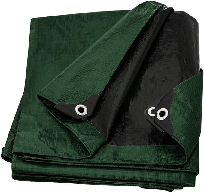 Large Waterproof Tarp - Heavy Duty 10 Mil Thick Poly Tarpaulin Ideal for Canopy Tents, Boats, RV or Pool Covers - Multipurpose Protective Tarps with Grommets for Indoor, Outdoor Use | 10' x 12' 2 Pack