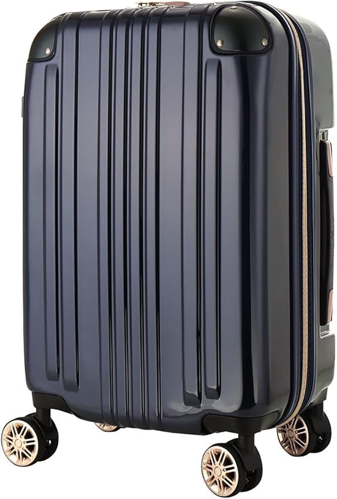 LEGEND WALKER Hardside Expandable Zipper Luggage, 24-inch, Navy, 5122-55-NV