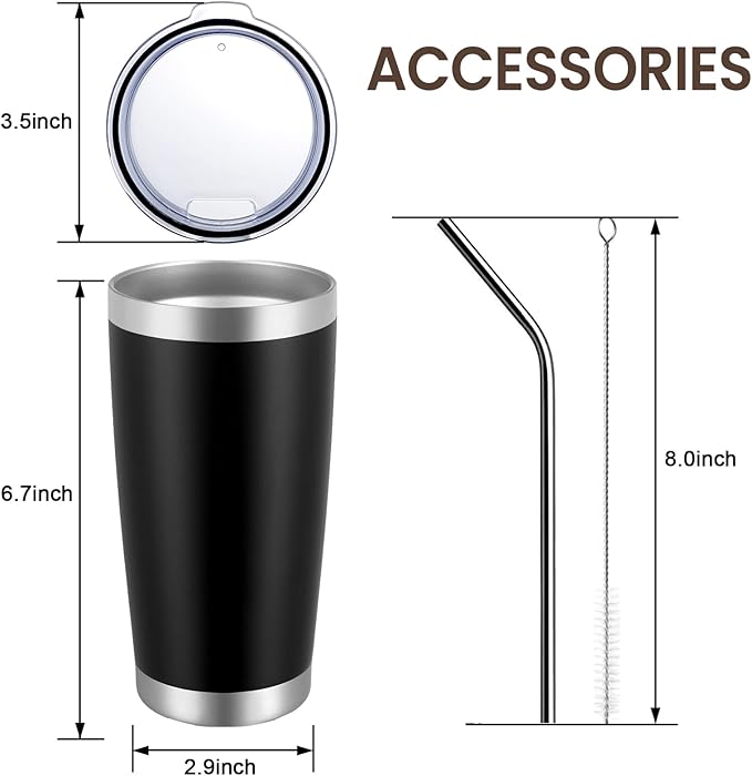 MEWAY 20oz Tumbler Double Wall Vacuum Insulated Travel Glitter Mug,Stainless Steel Tumblers with Lid and Straw, Powder Coated Coffee Cups for Woman (Gradient Black or Navy,1)