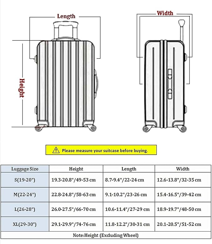 7-Mi Travel Luggage Cover Elastic Sleeve 29"-30" Anti-Scratch Suitcase Protector Cover Size XL, Bohemia