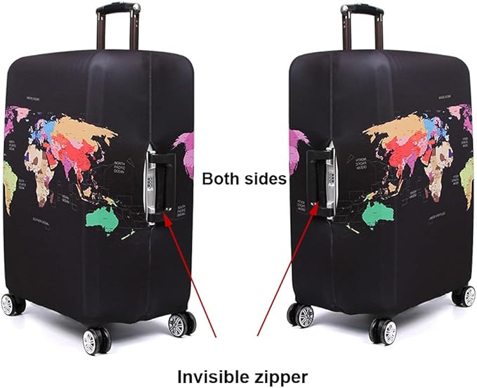 MosaiRudo Thicker Luggage Cover Elastic Suitcase Cover Protector Fits 18-32 Inch Suitcase Travel Accessories (TKM0078, XL)