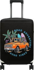 HYPER VENTURE Washable Luggage Cover - Fashion Suitcase Protector Fits 31-32 Inch Luggage (Road Adventure, XL)