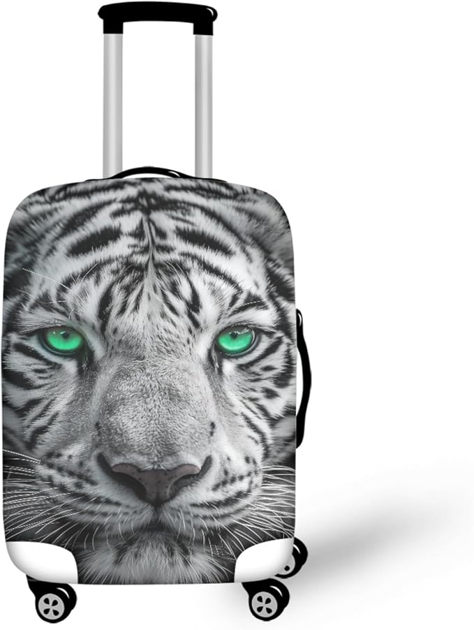 Tiger Animal 3D Printed Travel Luggage Suitcase Cover 26-29 Inch Cover Spandex Suit Case Protector for Carry On Luggage