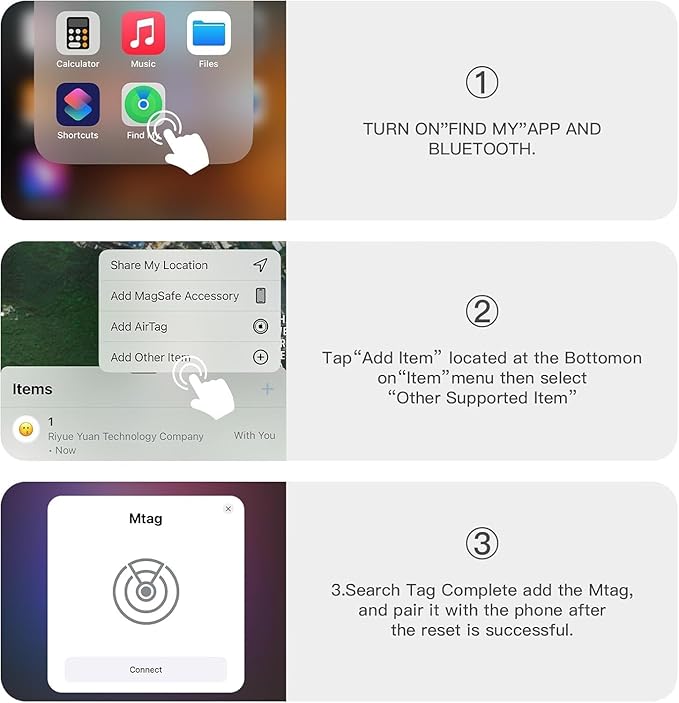 No Subscription Vehicle GPS Tracker,Portable Car GPS Tracker Work with Apple Find My（iOS Only,Mini Magnetic GPS Device Full Coverage Pinpoint Vehicle Location Elderly Children Pets (Black,1PCS)