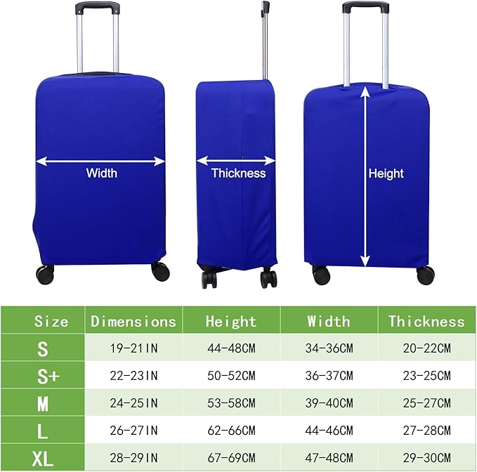 PATIKIL Luggage Cover, Suitcases Covers Elastic Carry on Cover Protector Washable Scratch-Resistant Fits 22-23 Inch Luggage for Travel Business Trips, Blue