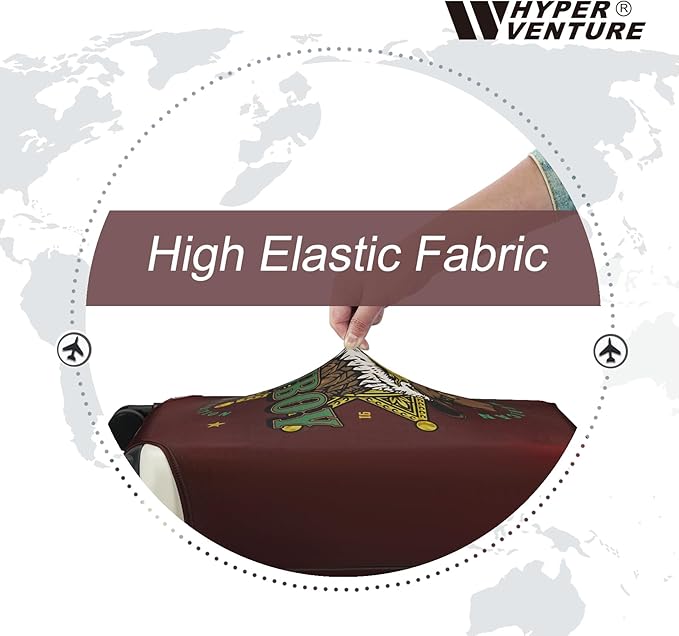 HYPER VENTURE Washable Luggage Cover - Fashion Suitcase Protector Fits 18-22 Inch Luggage (Eagle Glory, S)