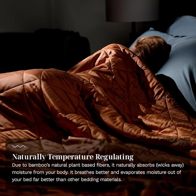 LUXOME Lightweight Blanket | 100% Rayon (Viscose) from Bamboo Fabric & Fill | King/Cal King - 98"x92" | Thermal-Regulating | Terracotta
