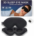 Sleep Mask with Earplugs & Zipper Bag 3D Memory Foam Eye Mask with Nose Support, Lash-Friendly, Blink Freely, Soft, Breathable, Adjustable, for Sleep, Travel, Insomnia, Meditation, Men & Women