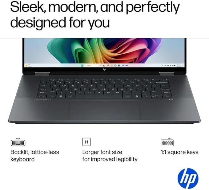 HP OmniBook X Flip 16 2-in-1 Laptop: 16" FHD+ Touchscreen, Intel Core Ultra 7, 16GB RAM, 2TB SSD, w/Pen & Lifetime Office - Copilot+ AI PC, Windows 11 Pro