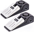 Door Stop Alarm, Door Stopper with 120DB Security Alarm, Floor Wedge Doorstop for Travel Apartment Home House (Pack of 2)