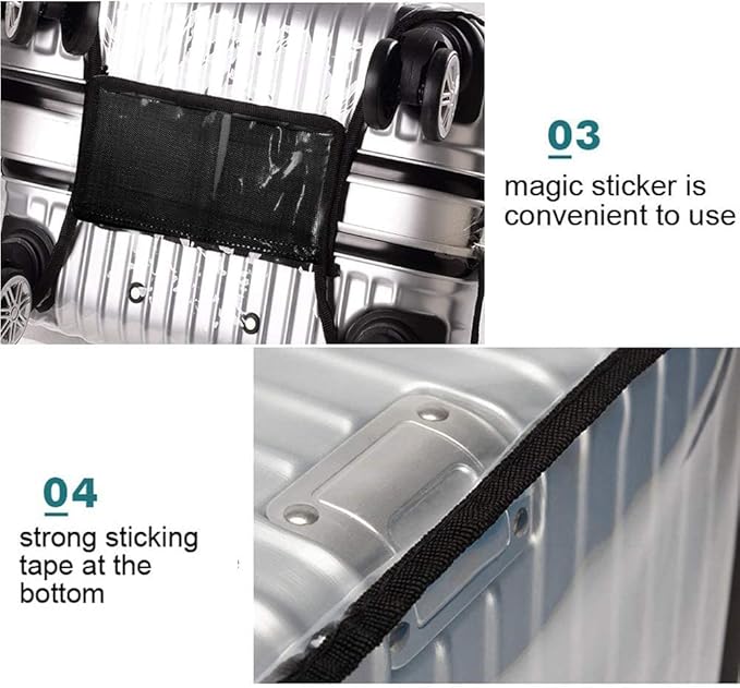 28 Inch PVC Luggage Protector Cover for TSA Approved Clear Suitcase Protector 28-29 Inch Transparent Luggage Protective Cover Case Suitable for 28"-29"