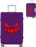 Travel Luggage Cover Thicker Spandex Suitcase Protector Elastic Washable Baggage Covers (M (for 23-24 inch luggage), Purple Eye)