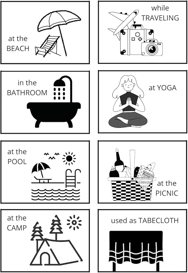 Turkish Beach Towel - 40x71 inch Oversized Sand Resistant Prewashed Turkish Towel - 100% Turkish Cotton Quick Drying, Compact, Lightweight Turkish Towel for Beach, Bath, Pool, Gym, Yoga.