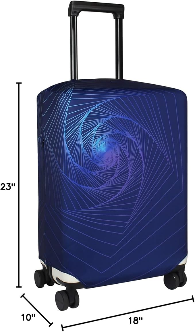 Explore Land Travel Luggage Cover Suitcase Protector Fits 18-22 Inch Case (Gyrotropic, S)