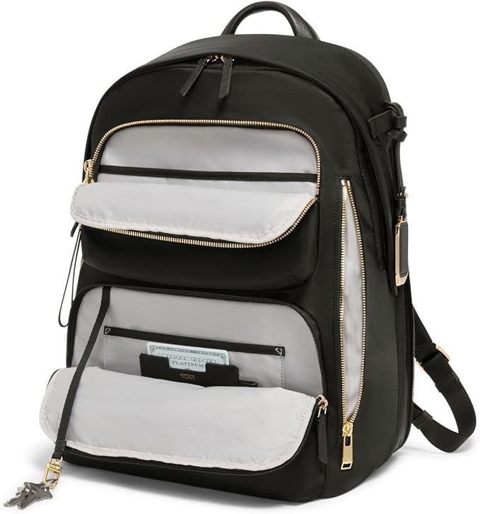 TUMI - Voyageur Montana Backpack - Stylish Travel Backpack for Women - For Business, Work - Fits up to 16" Laptops - Black/Gunmetal