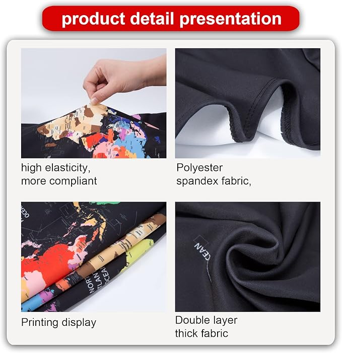 MosaiRudo Thicker Luggage Cover Elastic Suitcase Cover Protector Fits 18-32 Inch Suitcase Travel Accessories (TKM0044, S)