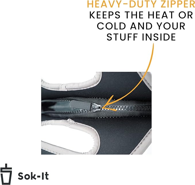 Sok It LunchTote Zippered Bag Insulated Neoprene Caddy (Book Club, X-Large 6.5 Quart Lunch Tote)