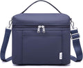 NOL Natural Organic Lifestyle Insulated Lunch Bags for Women Cooler Bag Lightweight Nylon Waterproof Lunch Box For Work (Navy blue, Medium(normal))